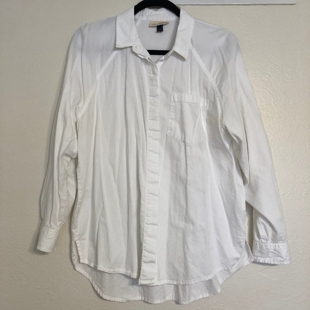 White button up blouse